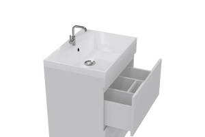 Тумба под раковину подвесная Stella Polar Памелла 90 белая - 2