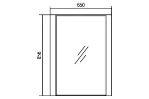 Зеркало AQUATON Альпина 65 дуб молочный - 3