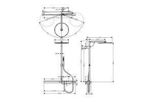 27984000 AX ShowerSolutions Showerpipe 800 душевая система - 2