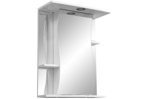 Зеркало-шкаф Stella Polar Волна Лолита 55 R с подсветкой белый
