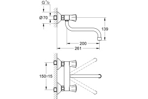 Смеситель Grohe Costa 31187001 для кухонной мойки - 2