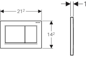 Кнопка смыва Geberit Omega 30 115.080.KM.1 черный/хром - 2