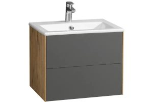 Комплект мебели Aquaton Сохо 60 серый-светлое дерево - 3