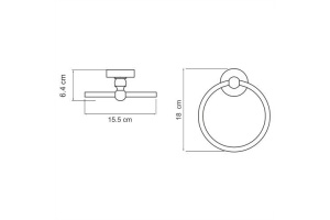 Aland K-8560 Держатель полотенец кольцо - 2