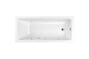 Ванна акриловая WHITECROSS Wave Slim Relax 170x70 с гидромассажем белый - хром