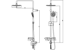 Душевая стойка Lemark LM3788GM графит матовый - 3