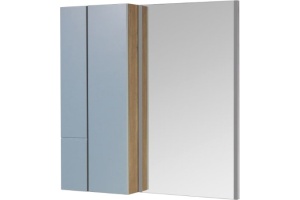Шкаф подвесной Aquaton Мишель 43 светлое дерево-голубой - 3