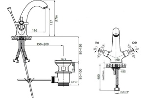 Смеситель Cezares Lord LORD-LS1-02 для раковины - 3