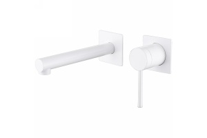 Смеситель для раковины встраиваемый Abber Emotion белый матовый