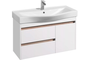 Тумба под раковину Aquaton Нортон 100 белый глянец - 2