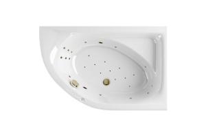 Ванна акриловая Excellent Aquarella Ultra 170x110 R с гидромассажем белый - бронза