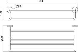Полка Allen Brau Priority 6.31014-00 для полотенец, хром - 2