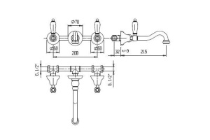 Смеситель для раковины Cezares FIRST (FIRST-BLS1-03/24-M) - 2