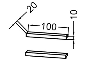 EB1579-F30 ручки для пенала VIVIENNE 2 штуки /10/ (сатиновый лак, белый) - 2