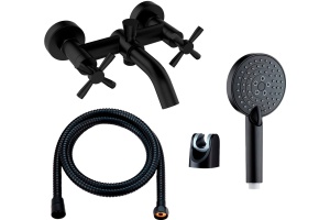 Смеситель Orange Mia для ванны с душем, матовый черный M34-300b