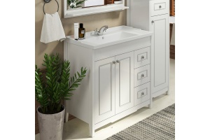 Тумба с раковиной Comforty Тбилиси 90 белый глянец