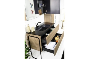 Зеркало-шкаф Vallessi 80 светлое дерево с подсветкой - 3