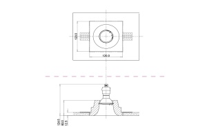 Встраиваемый светильник Maytoni Gyps DL001-1-01-W - 2