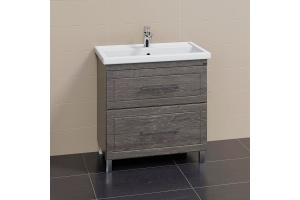 Тумба с раковиной напольная Санта Венера 80 темное дерево