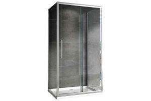 Душевой уголок Abber Schwarzer Diamant 100х80 хром (AG30100H-S80-S80)