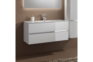 Тумба с раковиной Sanvit Кубэ-2 90 белый глянец