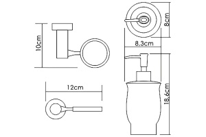 Дозатор для жидкого мыла WasserKraft  хром - белый - 3