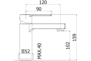 Смеситель Cezares Ovest LSM1-01-W0 для раковины, хром - 2