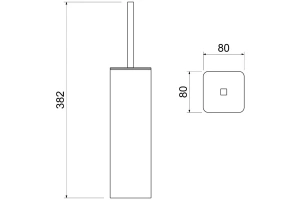 Ершик для унитаза напольный Timo Torne золотой - 2