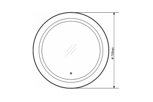 Зеркало Comforty Круг 75 с подсветкой - 2