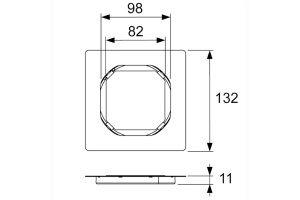 Основа для плитки 100 х 100 мм без рамки - 2