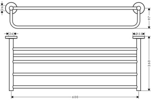 Полка Hansgrohe Logis Universal 41720000 с полотенцедержателем - 2