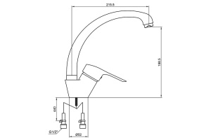 Смеситель Kaiser City 21044 для кухонной мойки - 2