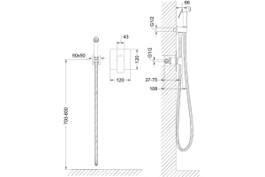 Гигиенический душ Timo Selene 2089/17SM золото, со смесителем - 2