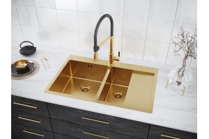 Мойка кухонная Paulmark Liga L 78 брашированное золото - 3