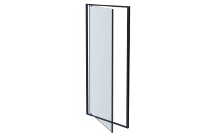 AQ ARI PI 09020BL Душевая дверь, распашная 900x2000 профиль черный, стекло прозрачное - 2