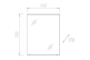 Зеркало Onika Коралл 50 белый (205023) - 3