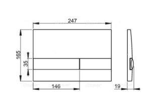 Кнопка смыва AlcaPlast  черный матовый (M1728-2) - 2