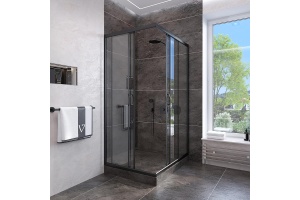 Душевой уголок Veconi Rovigo 80х80, черный (RV113B-80-01-C4) - 2