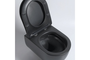 Подвесной унитаз Vincea Evo черный матовый с сиденьем микролифт - 2
