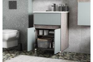 Комплект мебели Aquaton Форест 60 зеленый-темное дерево - 2