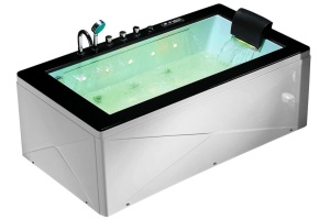 Акриловая ванна Gemy 180х100 с гидромассажем (G9258)