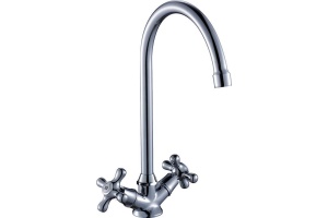 Смеситель для кухонной мойки Rossinka  хром (H02-72)