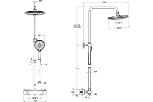 Душевая стойка VitrA AquaHeat хром - 2