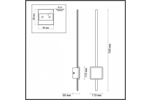 Настенный светодиодный светильник Odeon Light Hightech Stilo 4257/18WL - 3