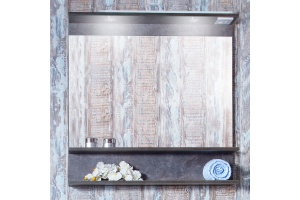 Зеркало Бриклаер Чили 90 цемент, с подсветкой