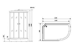 Душевая кабина Niagara  120x80 см (NG-903-01R) - 2