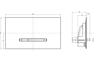 Кнопка смыва Villeroy & Boch Viconnect серый, глянцевый (922160RA) - 2