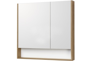 Зеркало-шкаф Aquaton Сканди 90 белый - светлое дерево