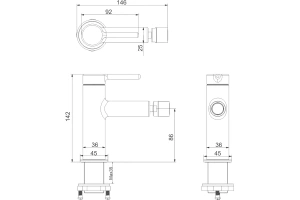 Смеситель для биде Excellent Pi золото - 2