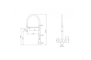 Смеситель для кухни Abber Wasser Kreis черный матовый - 3